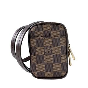 Louis Vuitton Brown Checkered Pouch Crossbody Bag